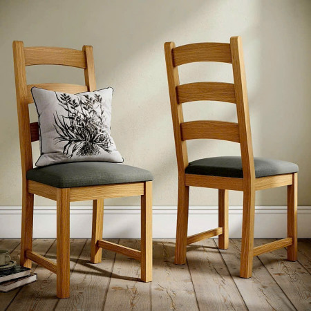 Rustic Oak : Bàn Ăn 180cm + 6 Ghế Mặt Nệm ( KD 1191 )